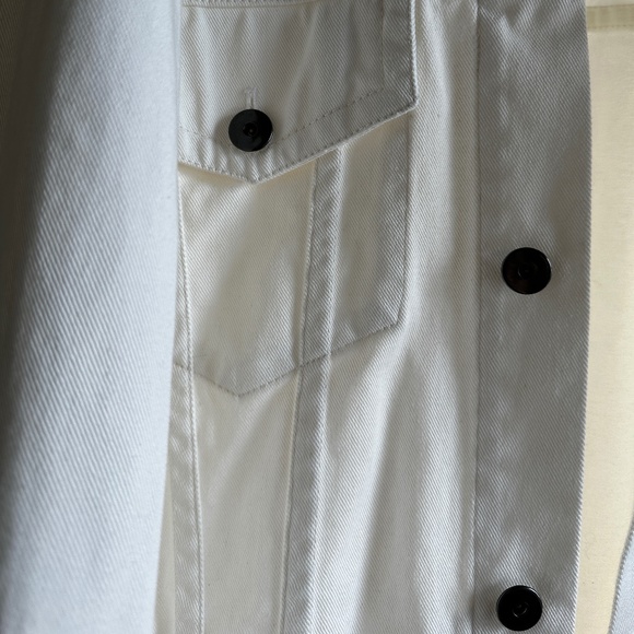 MATTHEW ADAMS DOLAN WHITE OVERSIZED DENIM JACKED DRESS WORN BY RIHANNA 90s STYLE - Picture 4 of 16